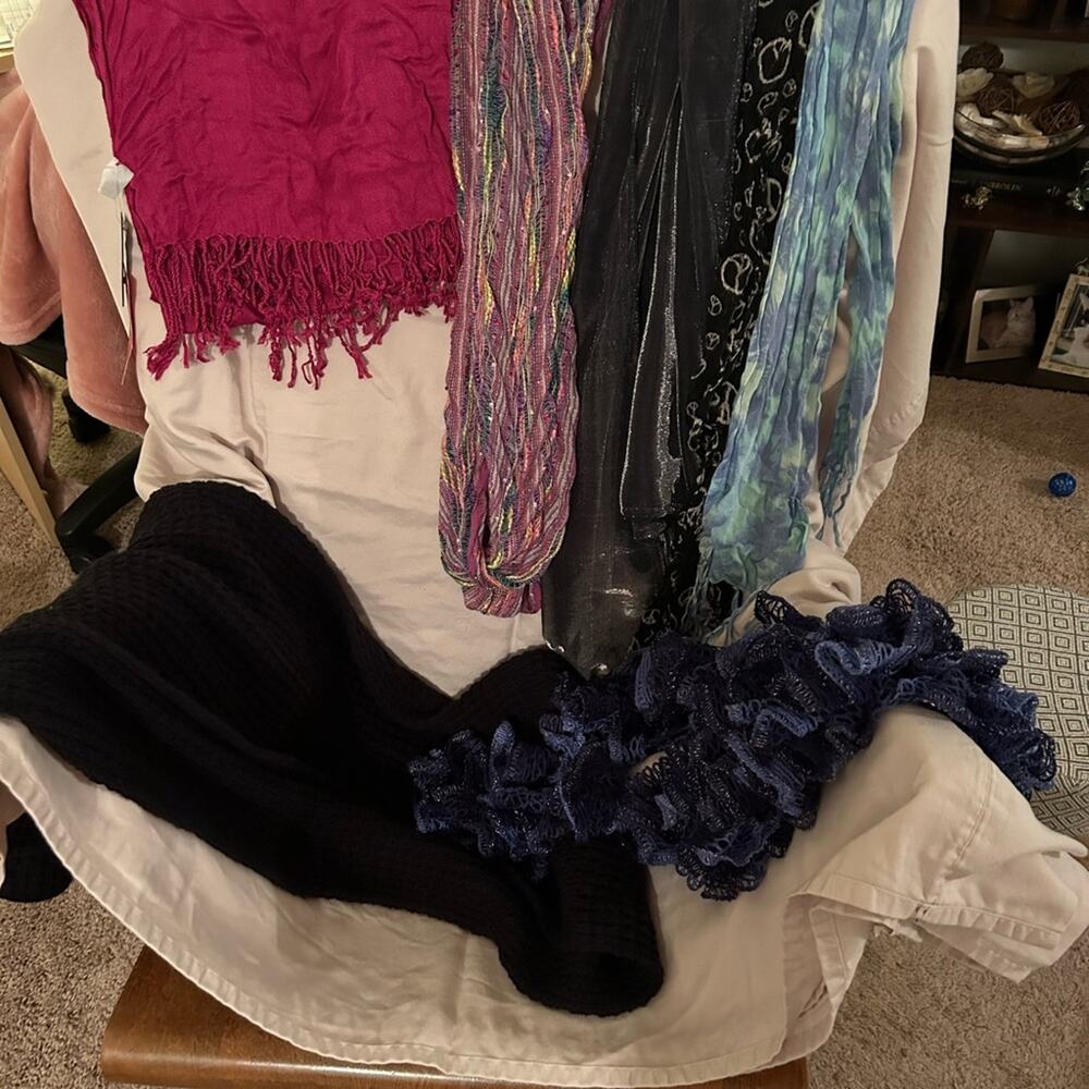Lot of 7 scarves. One Apt 9 NWT